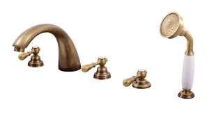 Смеситель на борт ванны Rav Slezak Morava retro MK469.5PSM бронза